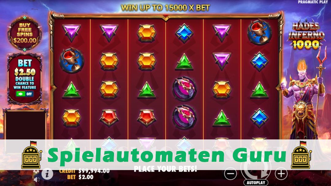 Screenshot der Demo-Version des Spiels Hades Inferno 1000 Demo des Spielautomaten Hades Inferno 1000