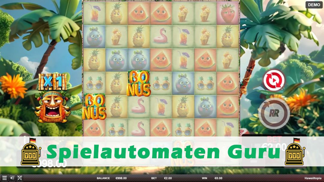 Demo des Spielautomaten Hawaiitopia