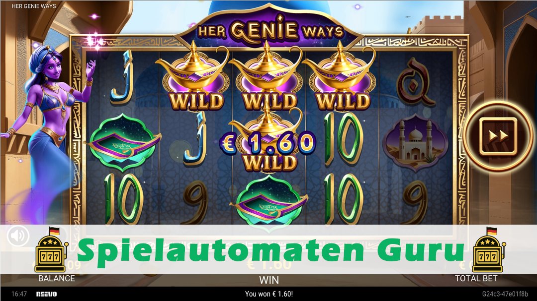 Screenshot der Demo-Version des Spiels Her Genie Ways Demo des Spielautomaten Her Genie Ways