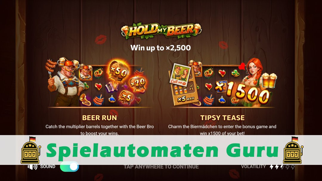 Screenshot der Demo-Version des Spiels Hold My Beer Demo des Spielautomaten Hold My Beer