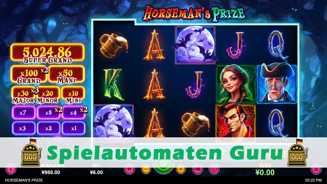 Screenshot der Demo-Version des Spiels Horsemans Prize Demo des Spielautomaten Horsemans Prize