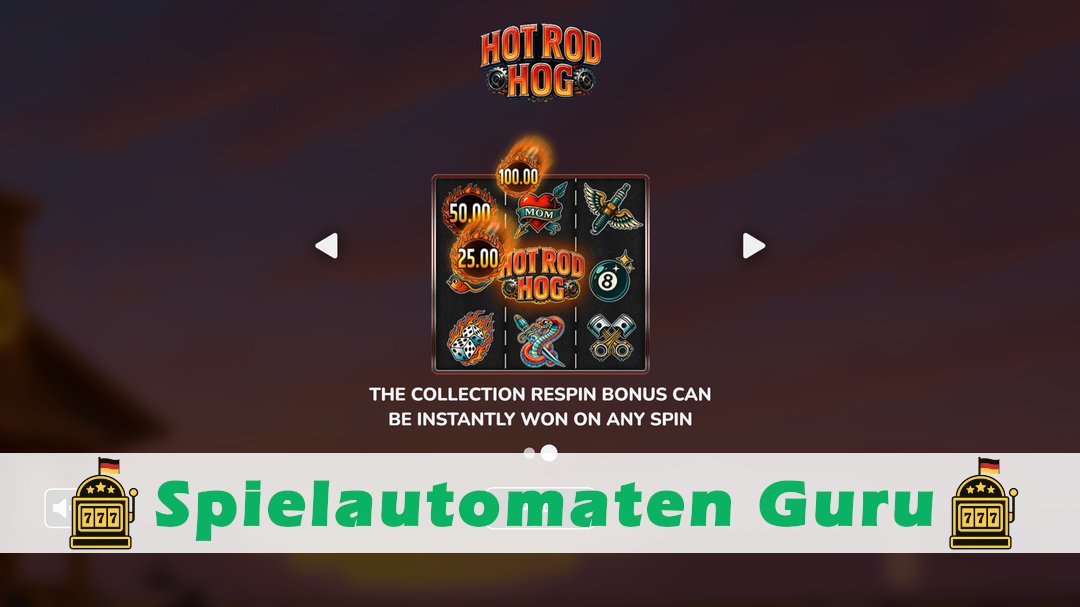 Screenshot der Demo-Version des Spiels Hot Rod Hog Demo des Spielautomaten Hot Rod Hog