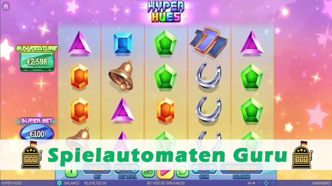 Screenshot der Demo-Version des Spiels Hyper Hues Demo des Spielautomaten Hyper Hues