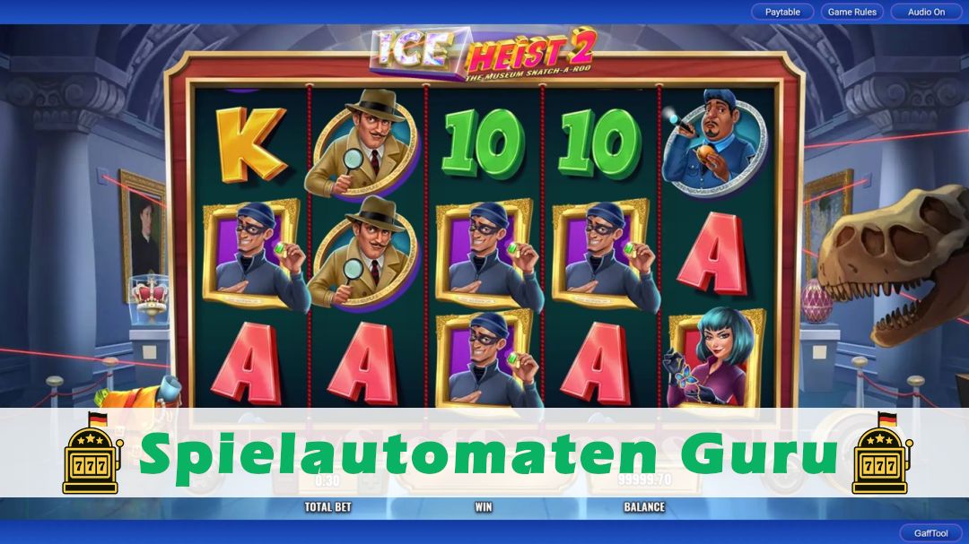 Screenshot der Demo-Version des Spiels Ice Heist 2 The Museum Snatch-a-Roo Demo des Spielautomaten Ice Heist 2 The Museum Snatch-a-Roo