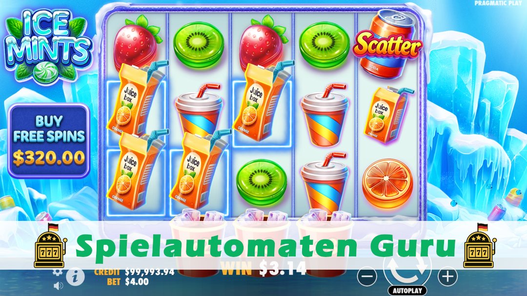 Screenshot der Demo-Version des Spiels Ice Mints Demo des Spielautomaten Ice Mints