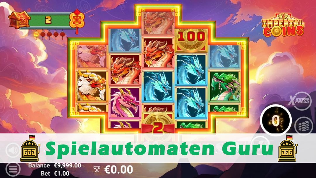 Screenshot der Demo-Version des Spiels Imperial Coins Demo des Spielautomaten Imperial Coins