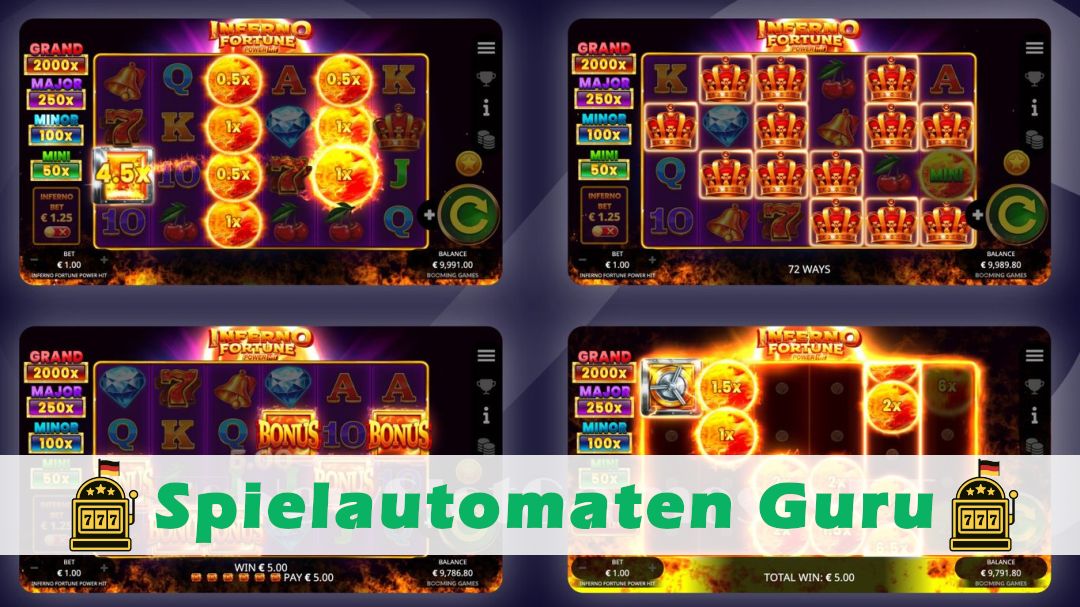 Screenshot der Demo-Version des Spiels Inferno Fortune Power Hit Demo des Spielautomaten Inferno Fortune Power Hit