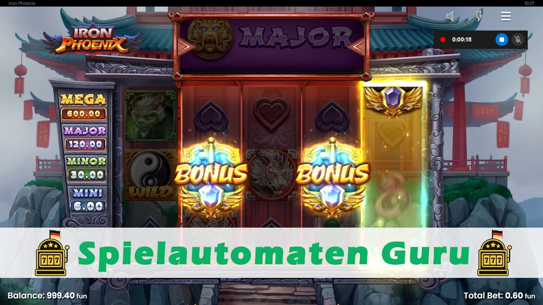Screenshot der Demo-Version des Spiels Iron Phoenix Demo des Spielautomaten Iron Phoenix