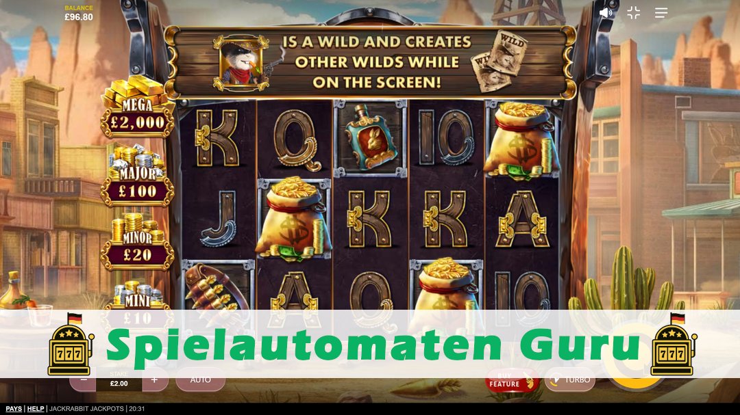 Screenshot der Demo-Version des Spiels Jackrabbit Jackpots Demo des Spielautomaten Jackrabbit Jackpots