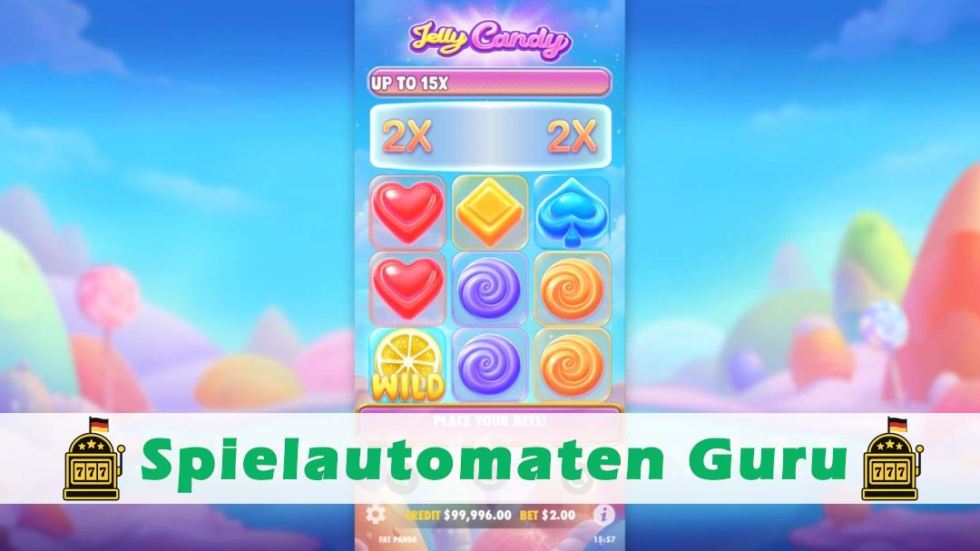 Screenshot der Demo-Version des Spiels Jelly Candy Demo des Spielautomaten Jelly Candy