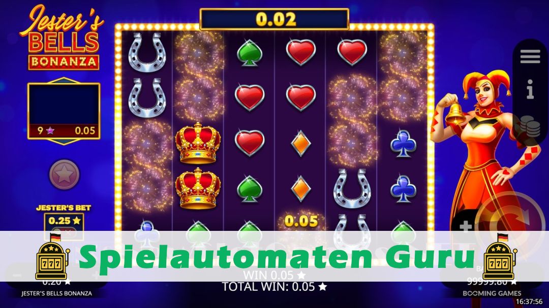 Screenshot der Demo-Version des Spiels Jesters Bells Bonanza Demo des Spielautomaten Jesters Bells Bonanza