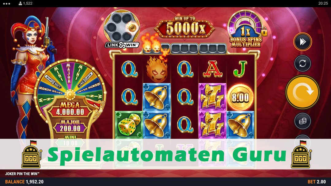Screenshot der Demo-Version des Spiels Joker Pin The Win Link & Win Demo des Spielautomaten Joker Pin The Win Link & Win