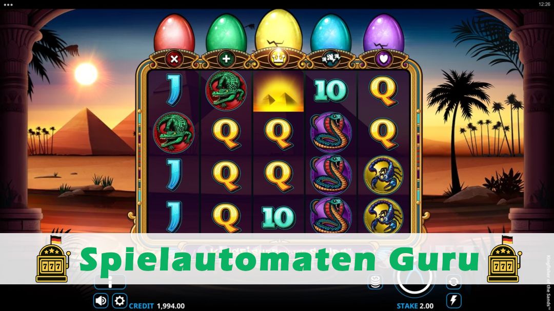 Screenshot der Demo-Version des Spiels Kingfisher of the Sands Demo des Spielautomaten Kingfisher of the Sands