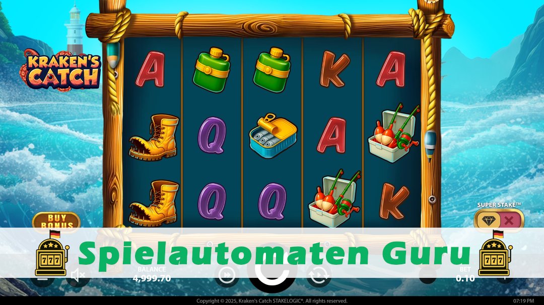 Screenshot der Demo-Version des Spiels Krakens Catch Demo des Spielautomaten Krakens Catch