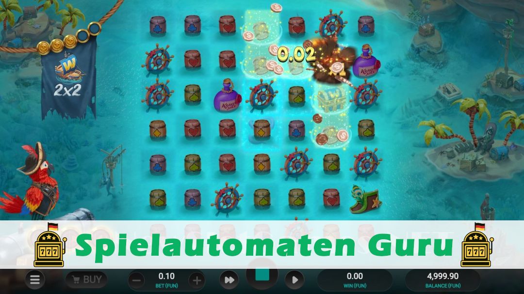 Screenshot der Demo-Version des Spiels Krakens Cove Demo des Spielautomaten Krakens Cove