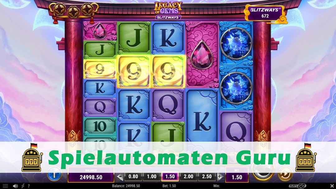 Screenshot der Demo-Version des Spiels Legacy of Gems Blitzways Demo des Spielautomaten Legacy of Gems Blitzways