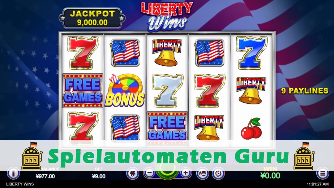 Screenshot der Demo-Version des Spiels Liberty Wins Demo des Spielautomaten Liberty Wins