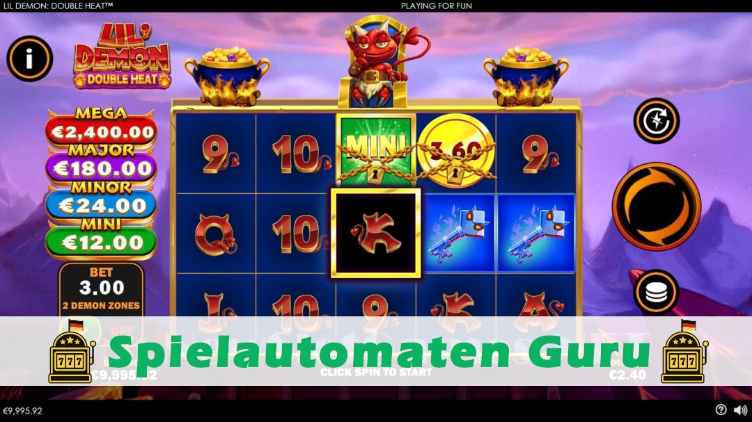Screenshot der Demo-Version des Spiels Lil Demon Double Heat Demo des Spielautomaten Lil Demon Double Heat