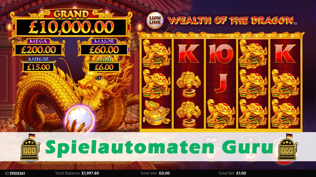 Screenshot der Demo-Version des Spiels Lion Link Wealth of the Dragon Demo des Spielautomaten Lion Link Wealth of the Dragon