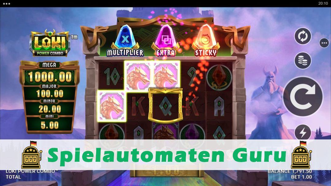 Demo des Spielautomaten Loki Power Combo