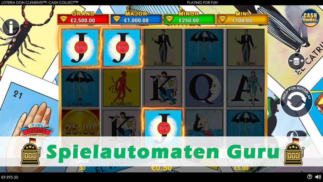 Screenshot der Demo-Version des Spiels Loteria Don Clemente Cash Collect Demo des Spielautomaten Loteria Don Clemente Cash Collect