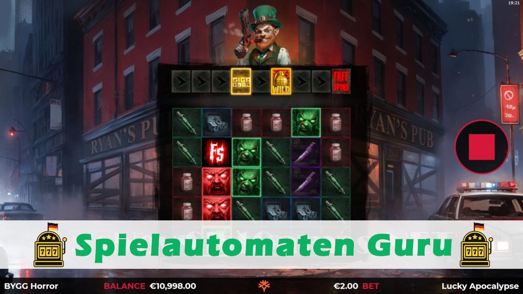 Screenshot der Demo-Version des Spiels Lucky Apocalypse Demo des Spielautomaten Lucky Apocalypse