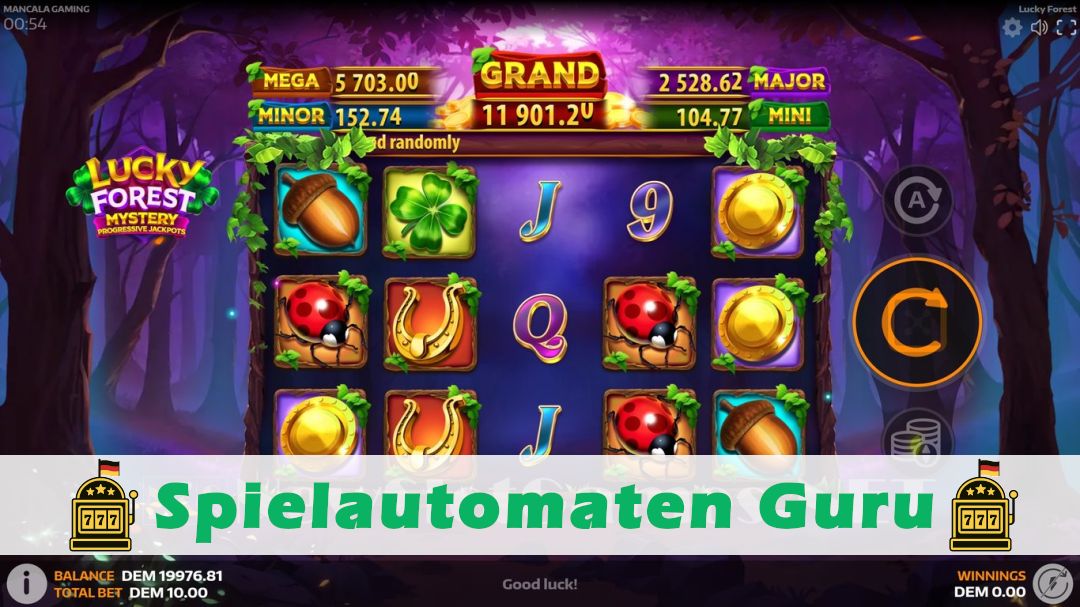 Screenshot der Demo-Version des Spiels Lucky Forest Demo des Spielautomaten Lucky Forest