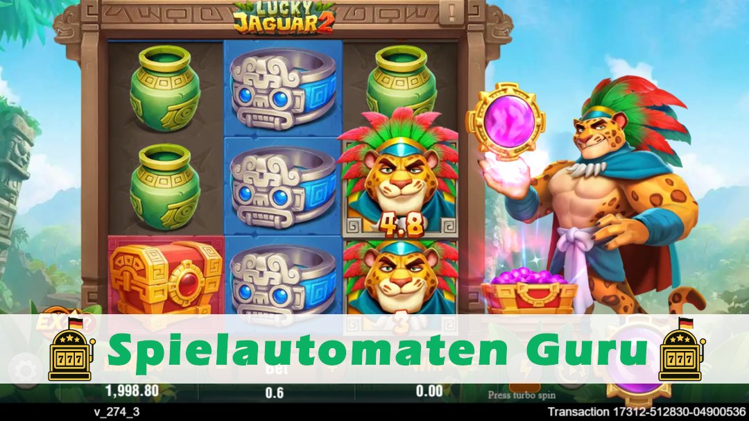 Screenshot der Demo-Version des Spiels Lucky Jaguar 2 Demo des Spielautomaten Lucky Jaguar 2