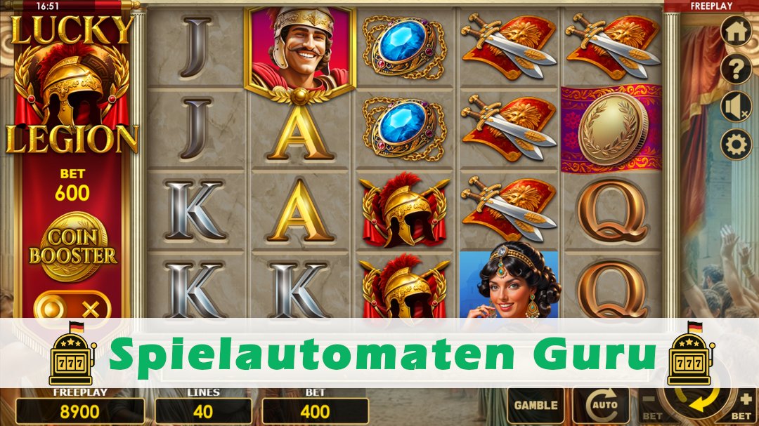 Screenshot der Demo-Version des Spiels Lucky Legion Demo des Spielautomaten Lucky Legion