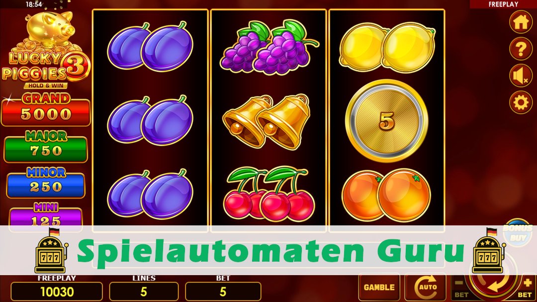 Screenshot der Demo-Version des Spiels Lucky Piggies 3 Demo des Spielautomaten Lucky Piggies 3