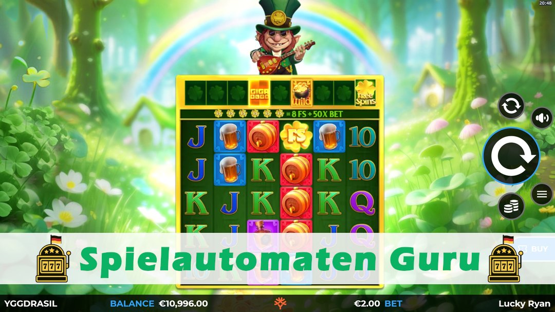 Screenshot der Demo-Version des Spiels Lucky Ryan GigaBlox Demo des Spielautomaten Lucky Ryan GigaBlox
