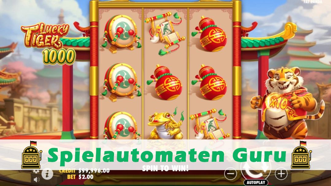 Screenshot der Demo-Version des Spiels Lucky Tiger 1000 Demo des Spielautomaten Lucky Tiger 1000