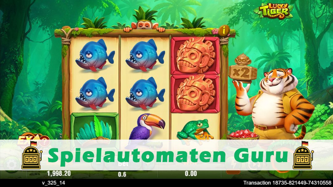 Screenshot der Demo-Version des Spiels Lucky Tiger Demo des Spielautomaten Lucky Tiger