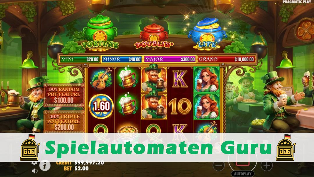 Screenshot der Demo-Version des Spiels Luckys Wild Pub Demo des Spielautomaten Luckys Wild Pub