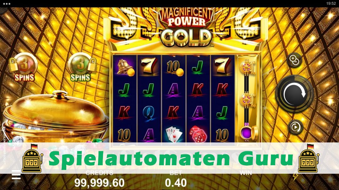 Screenshot der Demo-Version des Spiels Magnificent Power Gold Demo des Spielautomaten Magnificent Power Gold