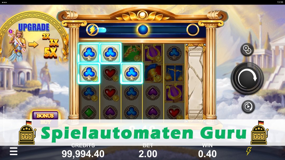 Screenshot der Demo-Version des Spiels Magnificent Power Heras Crown Demo des Spielautomaten Magnificent Power Heras Crown