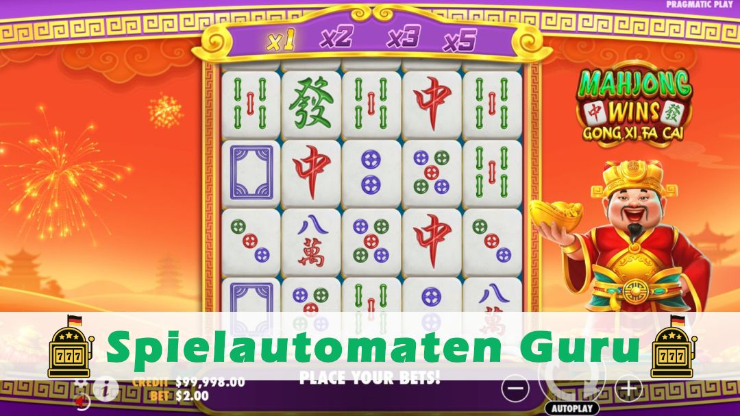 Screenshot der Demo-Version des Spiels Mahjong Wins Gong Xi Fa Cai Demo des Spielautomaten Mahjong Wins Gong Xi Fa Cai