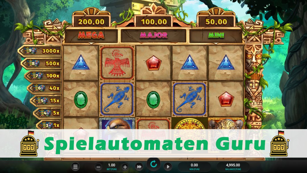 Screenshot der Demo-Version des Spiels Masked Treasures Demo des Spielautomaten Masked Treasures