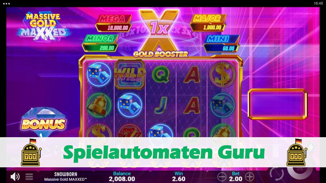 Screenshot der Demo-Version des Spiels Massive Gold MAXXED Demo des Spielautomaten Massive Gold MAXXED