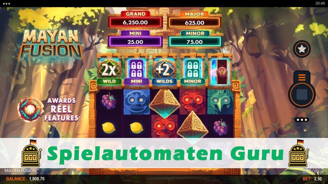 Screenshot der Demo-Version des Spiels Mayan Fusion Demo des Spielautomaten Mayan Fusion