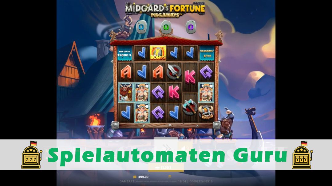 Screenshot der Demo-Version des Spiels Midgards Fortune Megaways Demo des Spielautomaten Midgards Fortune Megaways