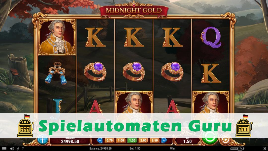 Screenshot der Demo-Version des Spiels Midnight Gold Demo des Spielautomaten Midnight Gold