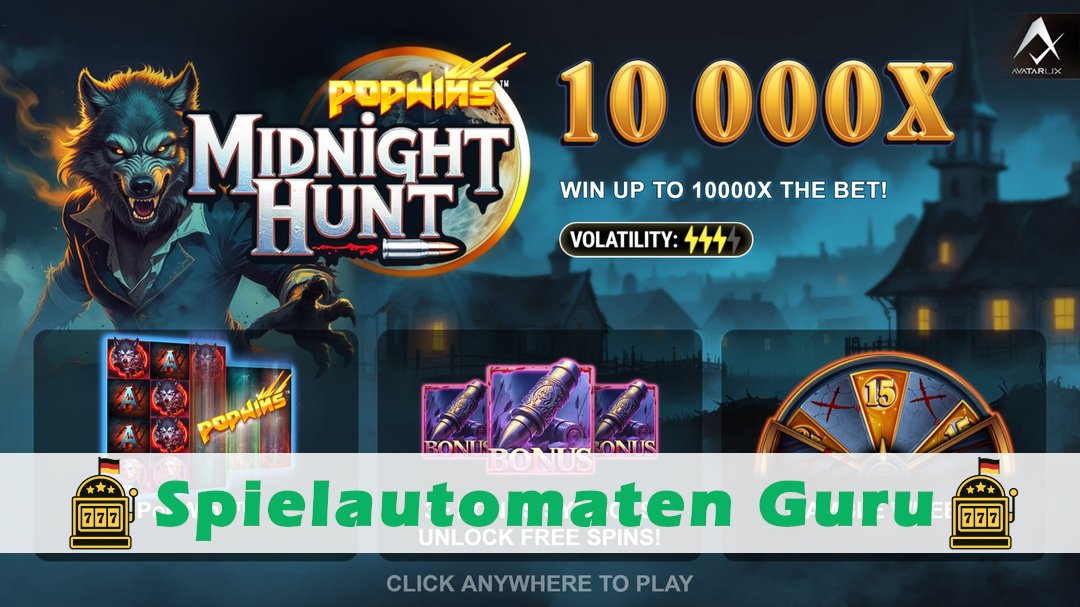 Screenshot der Demo-Version des Spiels Midnight Hunt Demo des Spielautomaten Midnight Hunt
