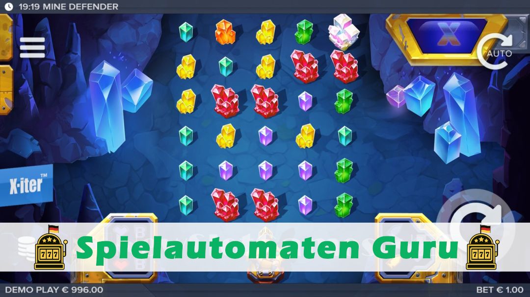 Screenshot der Demo-Version des Spiels Mine Defender Demo des Spielautomaten Mine Defender
