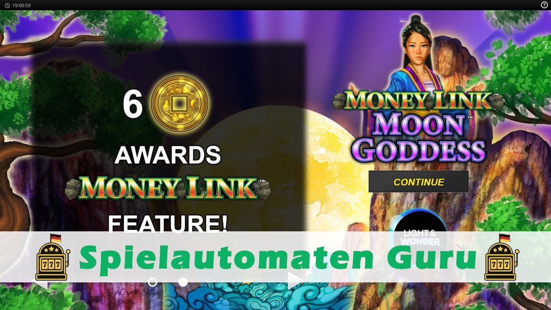 Screenshot der Demo-Version des Spiels Money Link Moon Goddess Demo des Spielautomaten Money Link Moon Goddess