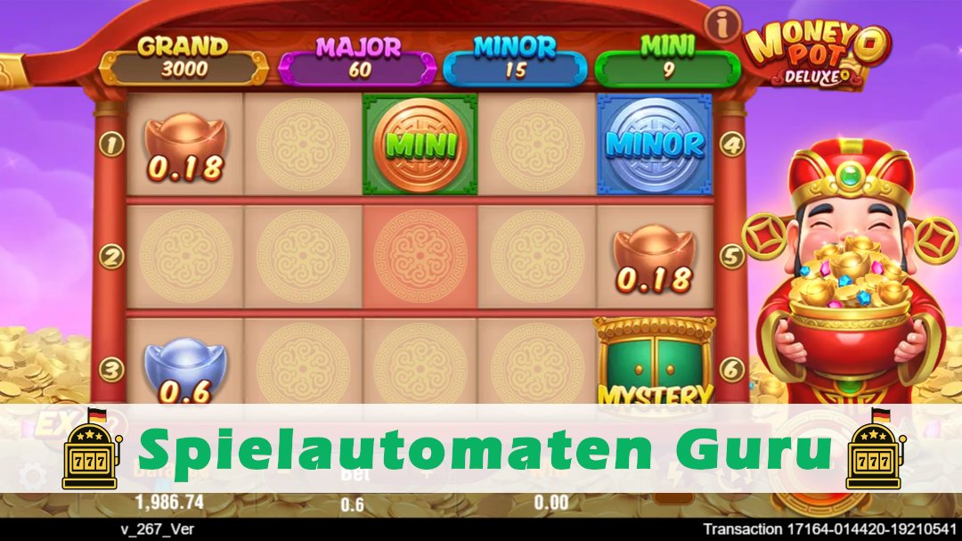 Screenshot der Demo-Version des Spiels Money Pot Deluxe Demo des Spielautomaten Money Pot Deluxe