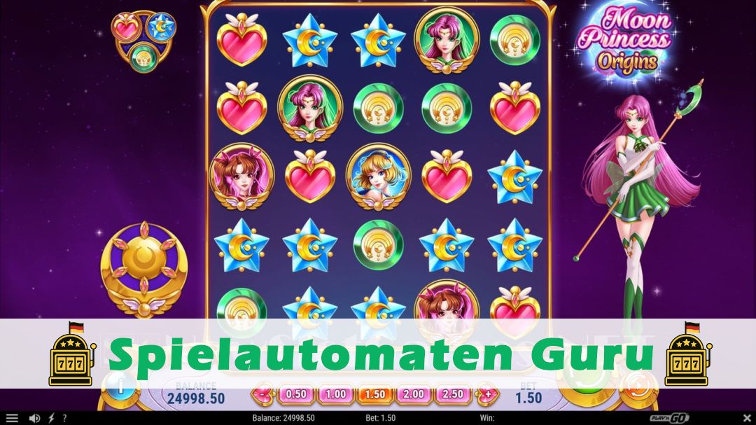 Screenshot der Demo-Version des Spiels Moon Princess Origins Demo des Spielautomaten Moon Princess Origins