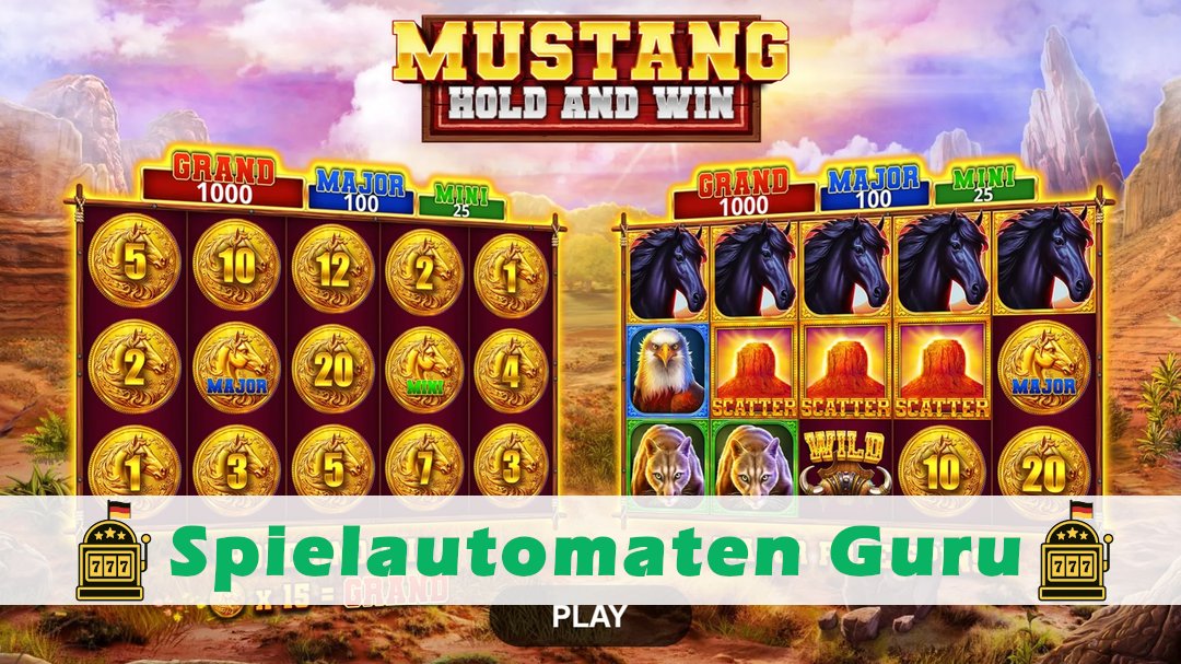 Screenshot der Demo-Version des Spiels Mustang Hold and Win Demo des Spielautomaten Mustang Hold and Win