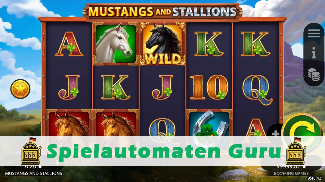Screenshot der Demo-Version des Spiels Mustang and Stallions Demo des Spielautomaten Mustang and Stallions