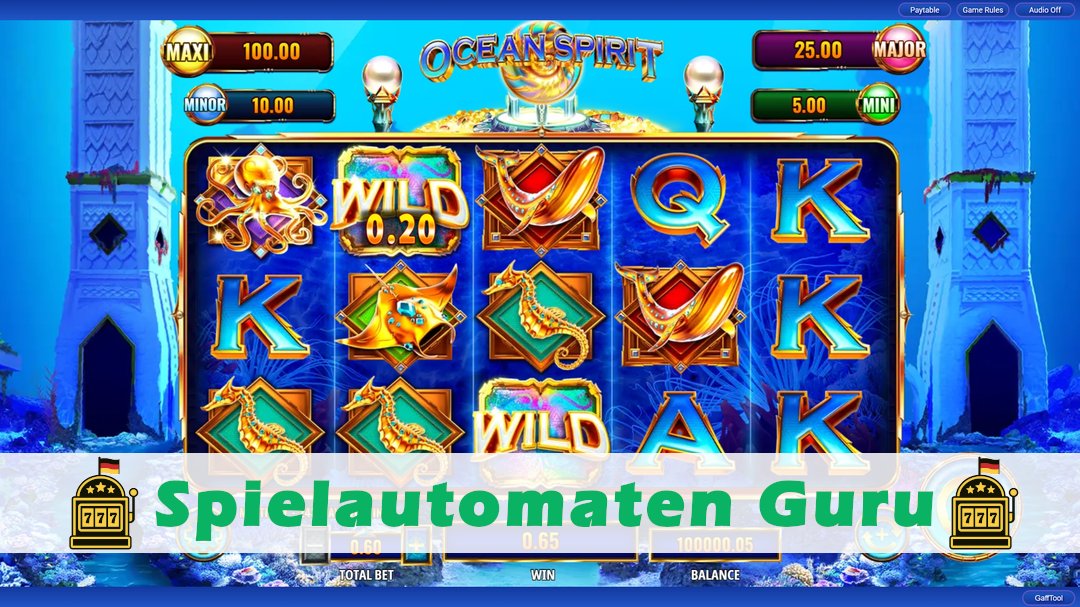 Screenshot der Demo-Version des Spiels Ocean Spirit Demo des Spielautomaten Ocean Spirit
